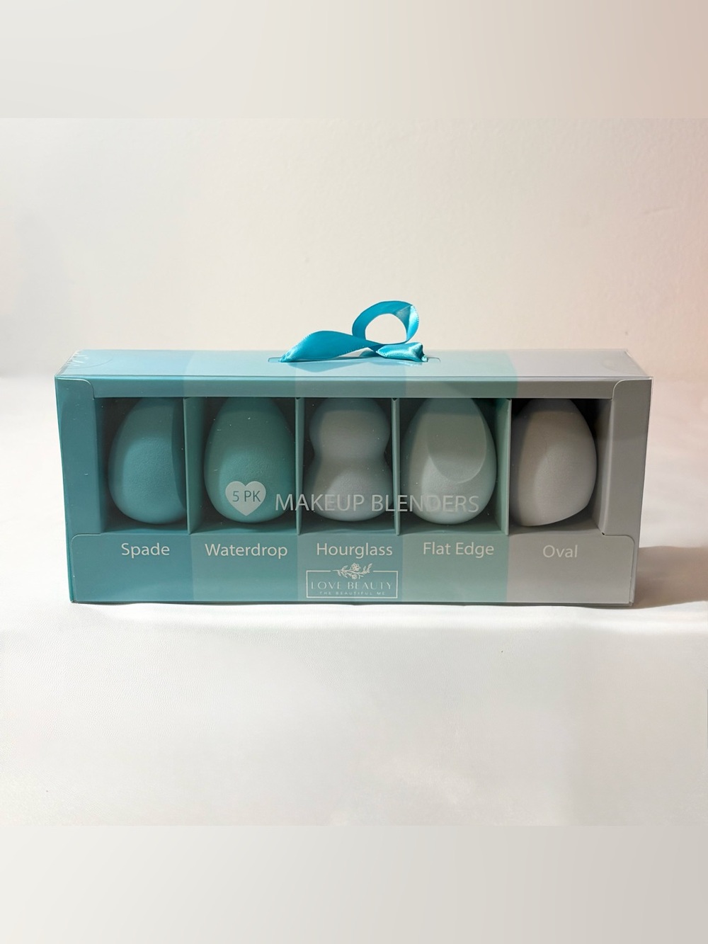New Set of 5 Makeup Blender Sponges Hypoallergenic Latex Free Shades of Blue